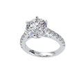 Couture Collection Sterling Silver Solitaire Round Couture 6 Prong 10mm Ring