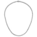 Silver Classic Tennis Necklace with Double Security Clasp 16.5
