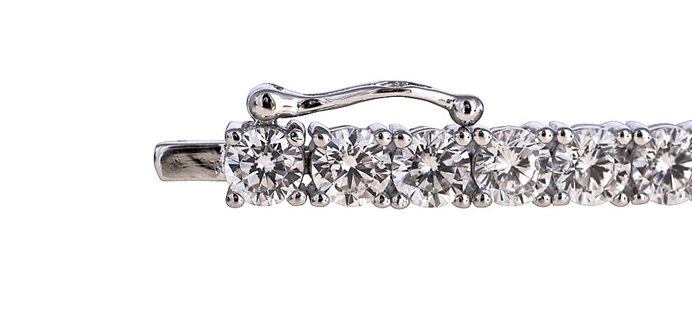 Silver 4mm Classic Tennis Bracelet with Double Security Clasp